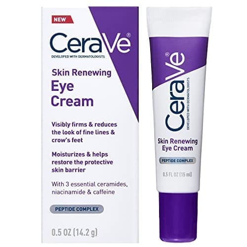 CeraVe Eye Cream for Wrinkles | Under Eye Cream with Caffeine, Peptides, Hyaluronic Acid, Niacinamide, and Ceramides for Fine Lines | Fragrance Free & Ophthalmologist Tested |0.5 Ounces Beauty & Personal Care