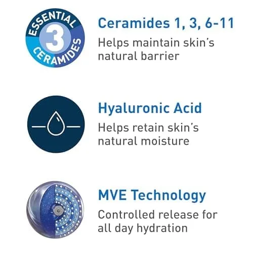 CeraVe Hydrating Facial Cleanser | Moisturizing Non-Foaming Face Wash with Hyaluronic Acid, Ceramides and Glycerin | Fragrance Free Paraben Free | 19 Fluid Ounce  Beauty & Personal Care - Image 3