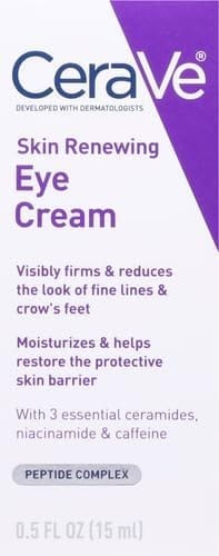 CeraVe Eye Cream for Wrinkles | Under Eye Cream with Caffeine, Peptides, Hyaluronic Acid, Niacinamide, and Ceramides for Fine Lines | Fragrance Free & Ophthalmologist Tested |0.5 Ounces Beauty & Personal Care - Image 2