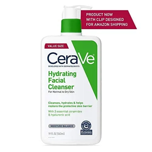 CeraVe Hydrating Facial Cleanser | Moisturizing Non-Foaming Face Wash with Hyaluronic Acid, Ceramides and Glycerin | Fragrance Free Paraben Free | 19 Fluid Ounce  Beauty & Personal Care - Image 8