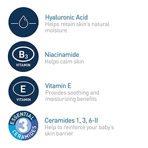 CeraVe Baby Lotion | Gentle Baby Skin Care with Ceramides, Niacinamide & Vitamin E | Fragrance, Paraben, Dye & Phthalates Free | Lightweight Baby Moisturizer | 8 Ounce | Packaging May Vary Baby - Image 5