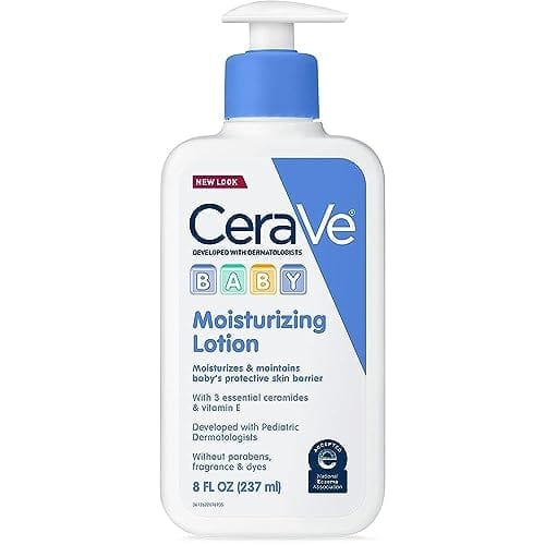 CeraVe Baby Lotion | Gentle Baby Skin Care with Ceramides, Niacinamide & Vitamin E | Fragrance, Paraben, Dye & Phthalates Free | Lightweight Baby Moisturizer | 8 Ounce | Packaging May Vary Baby