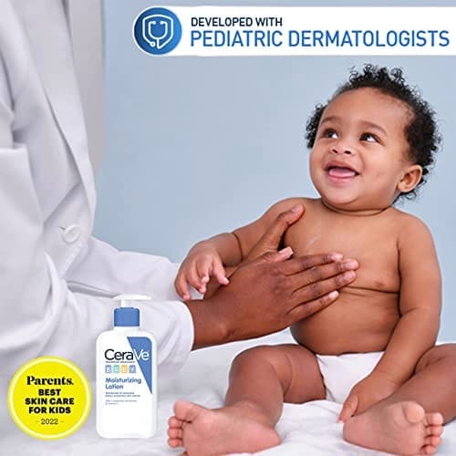 CeraVe Baby Lotion | Gentle Baby Skin Care with Ceramides, Niacinamide & Vitamin E | Fragrance, Paraben, Dye & Phthalates Free | Lightweight Baby Moisturizer | 8 Ounce | Packaging May Vary Baby - Image 3
